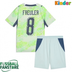 Schweiz Remo Freuler #8 Replik Auswärtstrikot Kinder WM 2026 Kurzarm (+ Kurze Hosen)